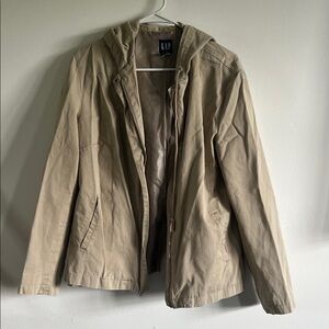 GAP Beige Lightweight Utility Chore Jacket